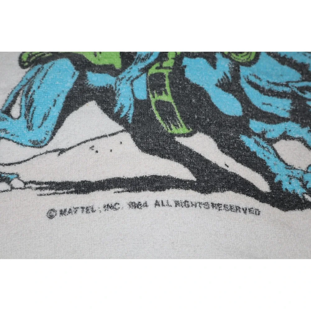 Vintage 1984 Masters of the Universe He-Man Skeletor Beach Towel Franco 80s Thin
